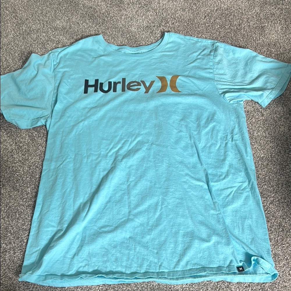 Men’s Hurley Teal Blue Light Tshirt tee logo